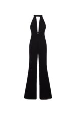 TUTA INTERA NERA JABOT JUMPSUIT SIENNA Aniye By