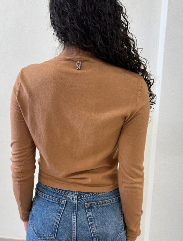 MAGLIA LUPETTO CUT OUT CAMMELLO Denny Rose