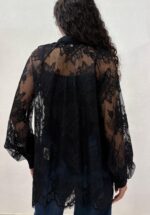 CAMICIA IN PIZZO NERO CHEMISETTE LACE Aniye By