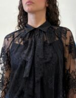CAMICIA IN PIZZO NERO CHEMISETTE LACE Aniye By