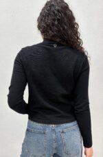 MAGLIA LUPETTO CUT OUT NERO Denny Rose