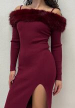 ABITO MIDI' BORDEAUX ECOPELLICCIA No Secrets