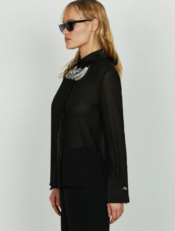 CAMICIA NERA GIOIELLO VULEC Relish