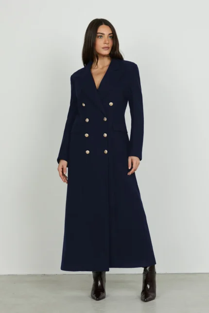 CAPPOTTO BLU NOTTE LUNGO DOPPIOPETTO TERES Relish