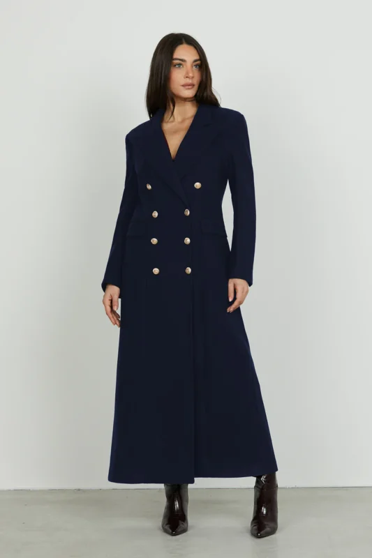 CAPPOTTO BLU NOTTE LUNGO DOPPIOPETTO TERES Relish