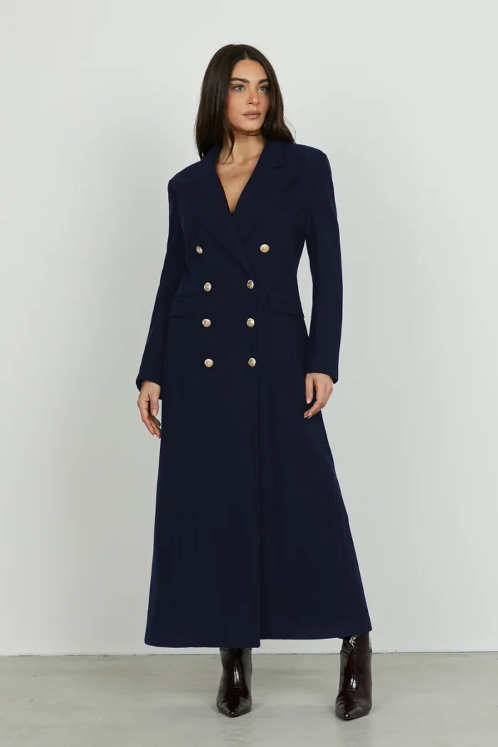 CAPPOTTO BLU NOTTE LUNGO DOPPIOPETTO TERES Relish