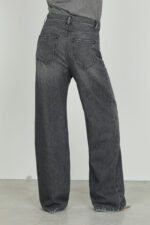 JEANS FLARE GRIGIO PERLE E STRASS GISELLE Relish