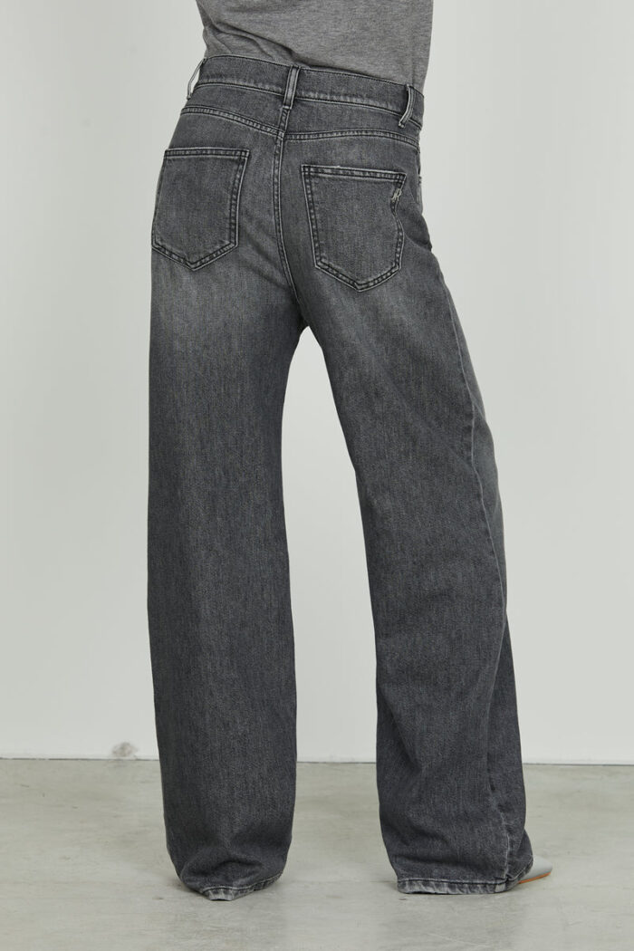 JEANS FLARE GRIGIO PERLE E STRASS GISELLE Relish