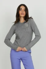 MAGLIA PULL GIOIELLO GRIGIO CRETAS Relish