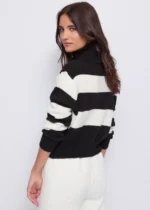 PULL RIGHE BIANCO E NERO Denny Rose