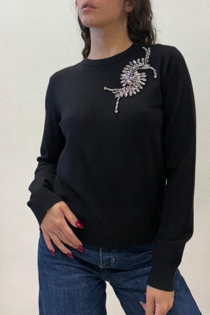 MAGLIA PULL GIOIELLO NERO CRETAS Relish