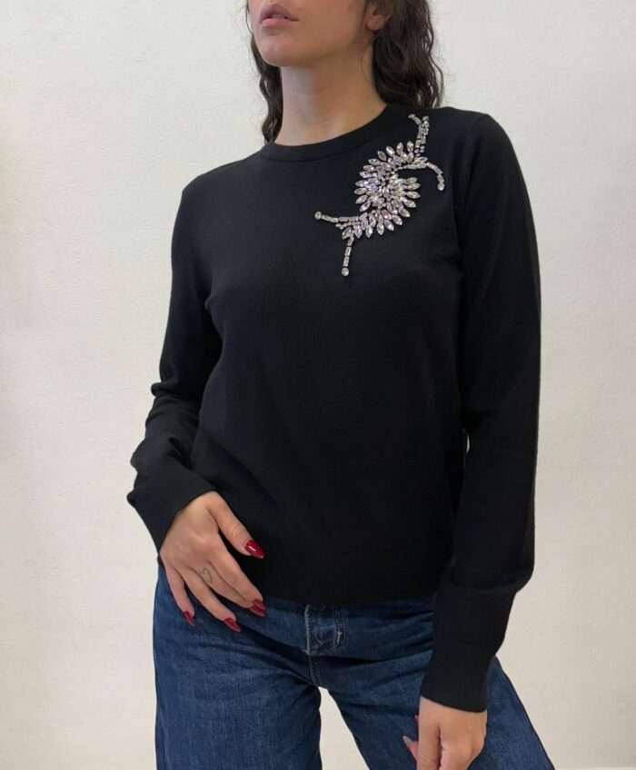 MAGLIA PULL GIOIELLO NERO CRETAS Relish