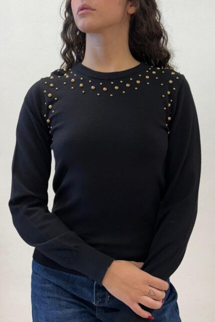 MAGLIA PULL GIOIELLO NERO CRETAS Relish