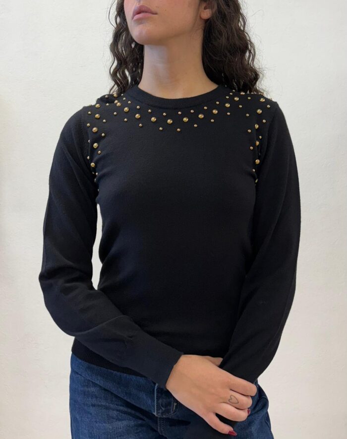 MAGLIA PULL GIOIELLO NERO CRETAS Relish