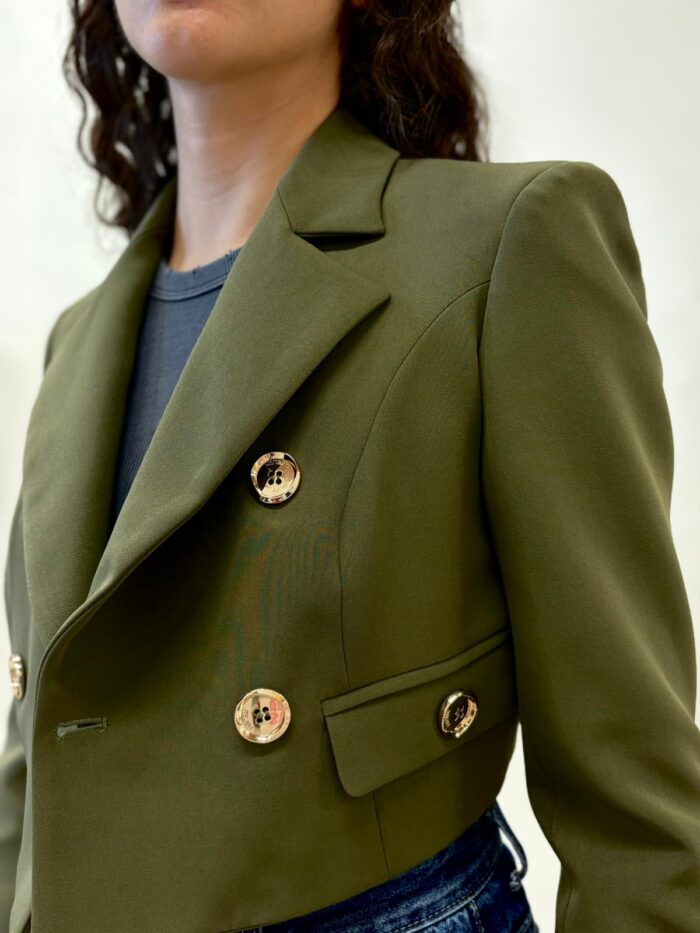 GIACCA BLAZER CROP MILITARE GAEL Relish