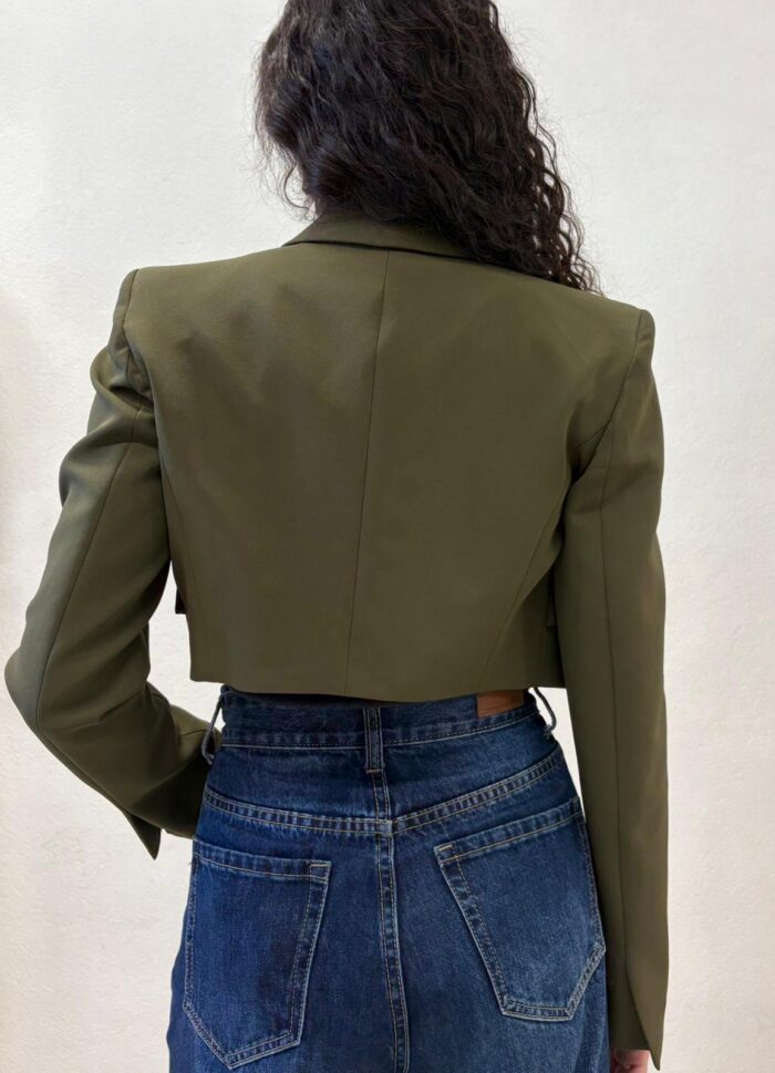 GIACCA BLAZER CROP MILITARE GAEL Relish