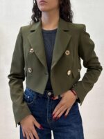 GIACCA BLAZER CROP MILITARE GAEL Relish