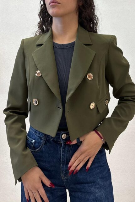 GIACCA BLAZER CROP MILITARE GAEL Relish