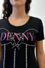 MAGLIA PULL NERO SVASATO Denny Rose