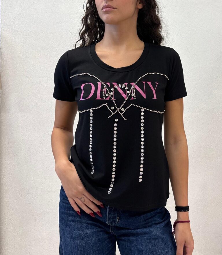MAGLIA PULL NERO SVASATO Denny Rose