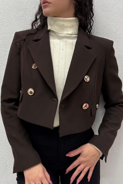 GIACCA BLAZER CROP MORO GAEL Relish