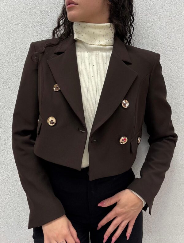 GIACCA BLAZER CROP MORO GAEL Relish
