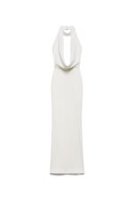ABITO BIANCO DRESS JABOT MIDI' SIENNA Aniye By