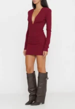 ABITO TUBINO BORDEAUX V DRESS SIENNA Aniye By