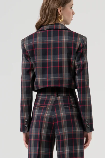 BLAZER CROP TARTAN Fracomina