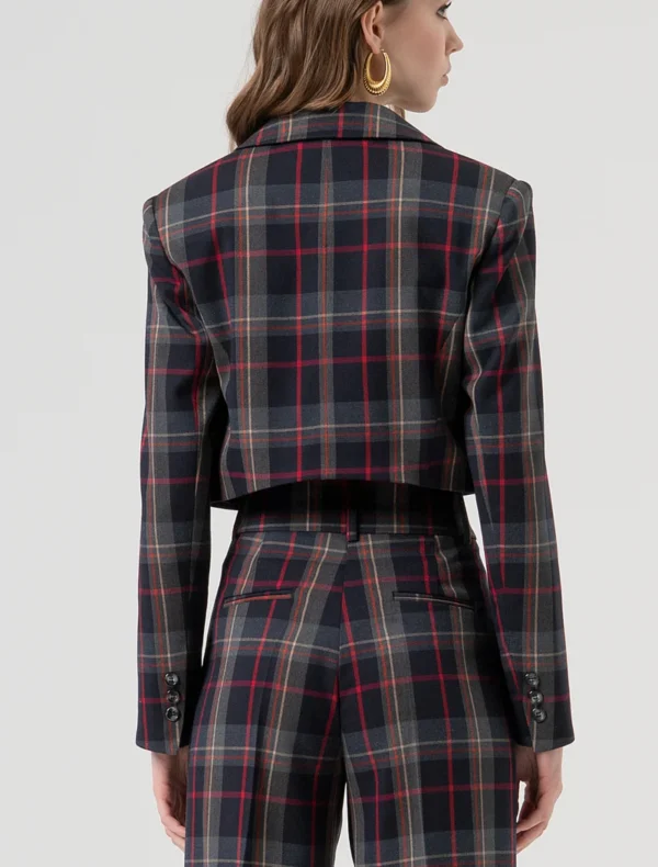 BLAZER CROP TARTAN Fracomina