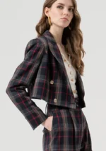 BLAZER CROP TARTAN Fracomina