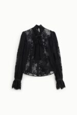 CAMICIA NERA IN PIZZO Imperial