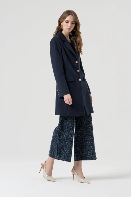 CAPPOTTO MONOPETTO BLU NAVY Fracomina