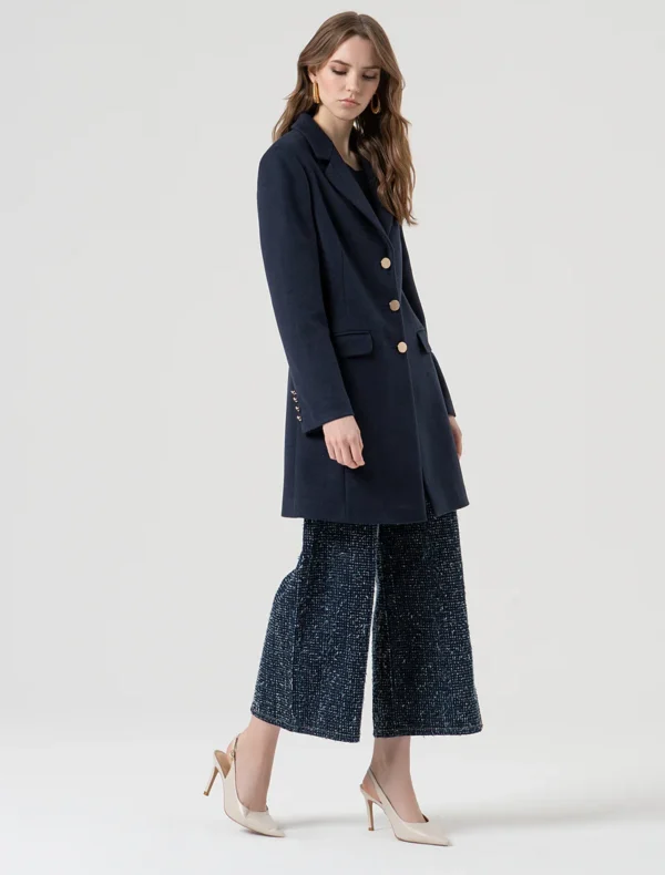 CAPPOTTO MONOPETTO BLU NAVY Fracomina