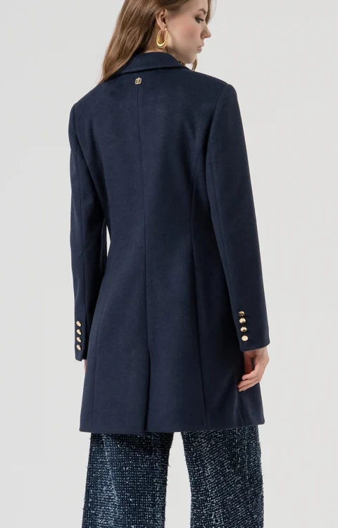 CAPPOTTO MONOPETTO BLU NAVY Fracomina