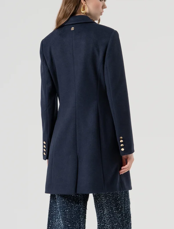 CAPPOTTO MONOPETTO BLU NAVY Fracomina