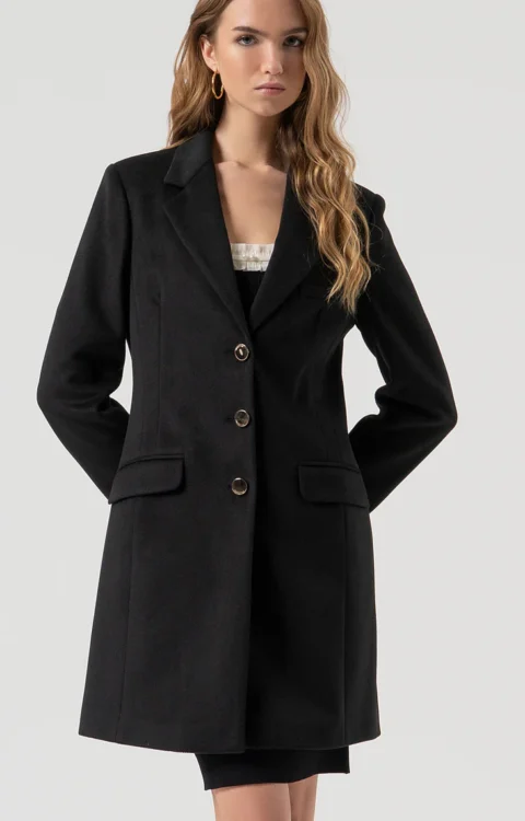 CAPPOTTO MONOPETTO NERO Fracomina