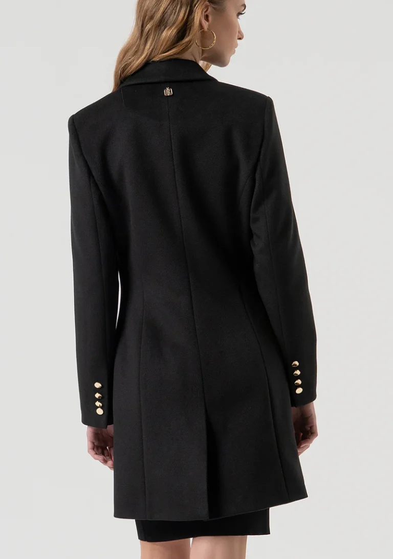 CAPPOTTO MONOPETTO NERO Fracomina