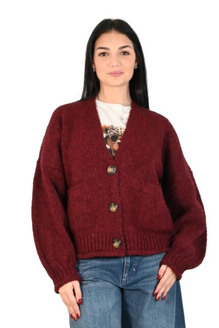 CARDIGAN OVER BORDEAUX Haveone