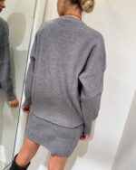 COMPLETO MAGLIA E GONNA GRIGIO Haveone