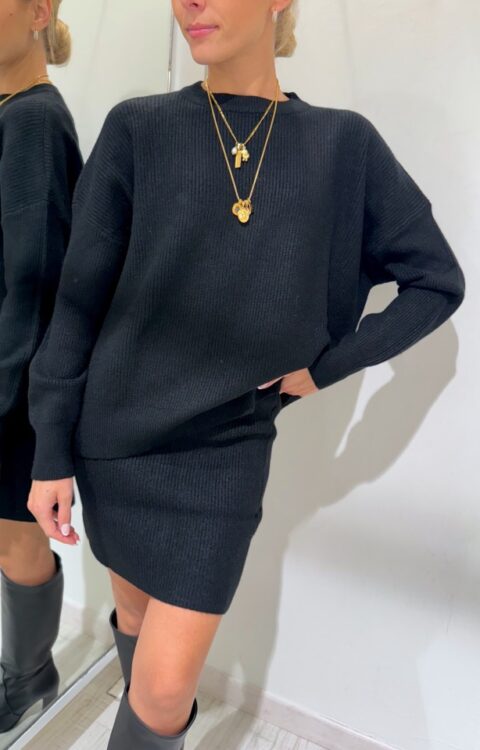 COMPLETO MAGLIA E GONNA NERO Haveone