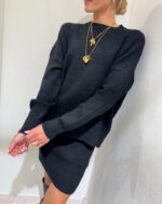 COMPLETO MAGLIA E GONNA NERO Haveone