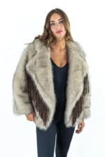 ECOPELLICCIA BEIGE FRANGE Le Volière