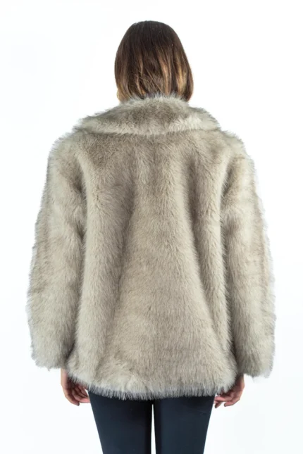 ECOPELLICCIA BEIGE FRANGE Le Volière