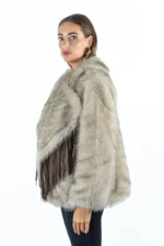 ECOPELLICCIA BEIGE FRANGE Le Volière