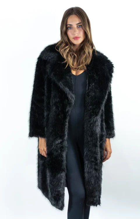 ECOPELLICCIA LUNGA NERA Le Volière