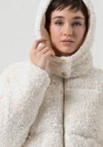 GIACCA PIUMINO BIANCO IN PAILLETTES Fracomina
