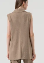 GILET IN FLANELLA BEIGE Fracomina