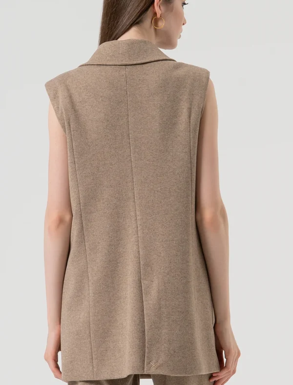 GILET IN FLANELLA BEIGE Fracomina