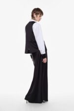 GONNA LUNGA SATIN NERA Imperial